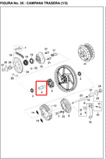 Cargar imagen en el visor de galería, BUJE RR CENTRAL PULSAR UG-200 ORIGINAL - Mundimotos