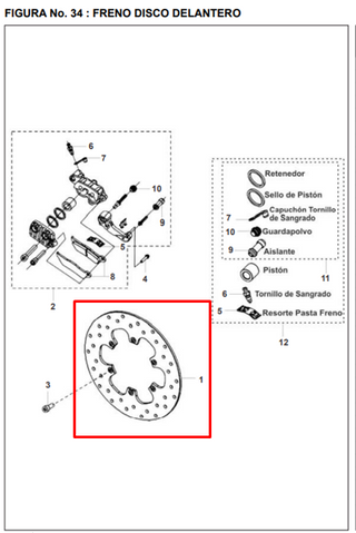 DISCO FRENO FR PULSAR 200/UG/220 ORIGINAL - Mundimotos