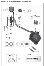 Cargar imagen en el visor de galería, BOMBA FRENO RR 200 NS/220S/DK200 ORIGINAL - Mundimotos