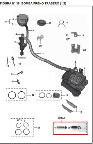 CHUPA BOMBA FRENO RR PULSAR220 ORIGINAL - Mundimotos