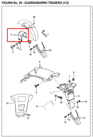 SOPORTE GUARDABARRO FR PULSAR 200 ORIGINAL - Mundimotos