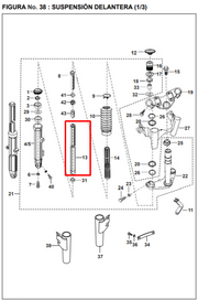 TELESCOPIO PULSAR UG180/220S/F ORIGINAL - Mundimotos