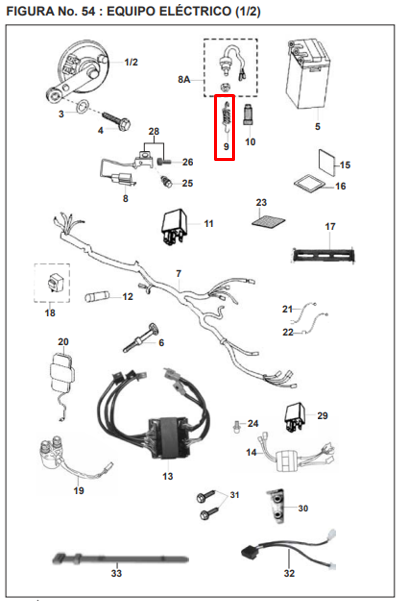 RESORTE SWITCH STOP PULSAR ORIGINAL - Mundimotos