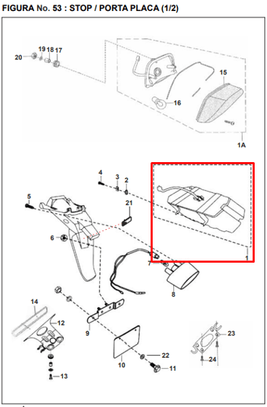Stop Bajaj PULSAR 220 Original - Genuine parts