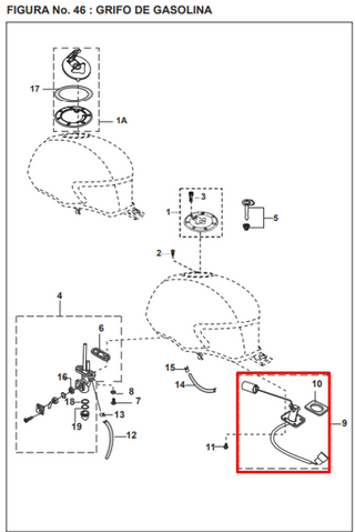 MEDIDOR TANQUE GAS PULSARII>2009 ORIGINAL - Mundimotos