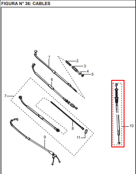 CABLE CHOCK BOXER TEC  ORIGINAL - Mundimotos