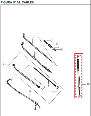 CABLE CHOCK BOXER TEC  ORIGINAL - Mundimotos