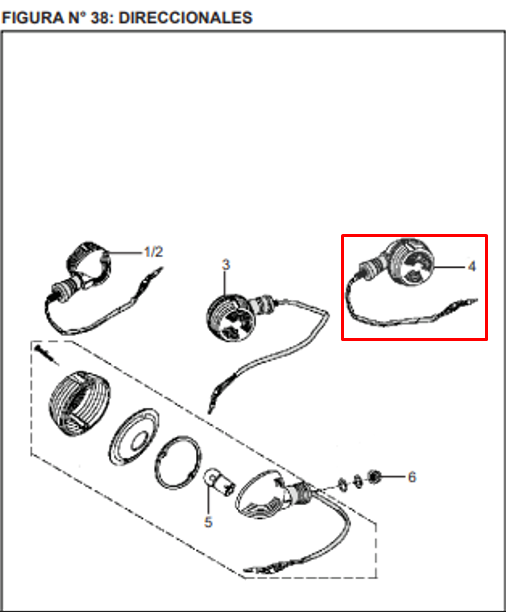 Direccional RR/RH BM CLASICA ORIGINAL - Mundimotos