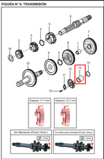 Cargar imagen en el visor de galería, BUJE PINON SALIDA WIND 125 ORIGINAL - Mundimotos