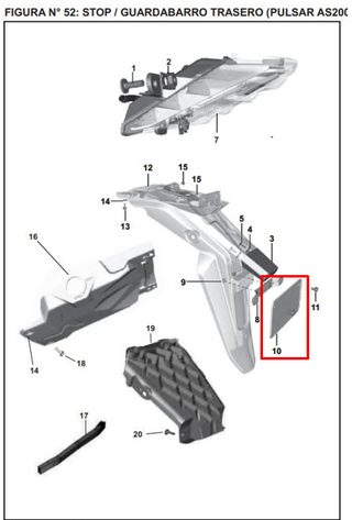 PORTA PLACA WIND/PULSAR 180/NS/DISC/PL ORIGINAL - Mundimotos