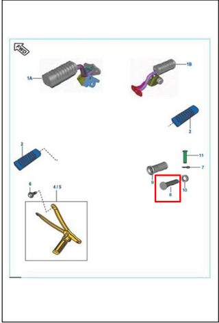 BARRA POSAPIE RR WIND/BM100/150 ORIGINAL - Mundimotos