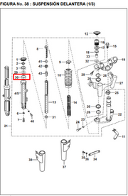 BUJE GUIA TELESCOPIO SU. PULSAR ORIGINAL - Mundimotos