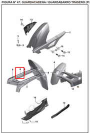 CUBIERTA SUP GUA. U PULSAR 200 NS ORIGINAL - Mundimotos