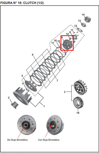 CORONA INT CLUTCH 200 NS ORIGINAL - Mundimotos