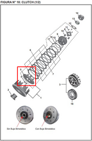 PORTA RESORTE CLUTCH 200NS ORIGINAL - Mundimotos