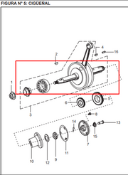 Ciguenal Bajaj Boxer Ct-S1D Original - Genuine parts - Mundimotos