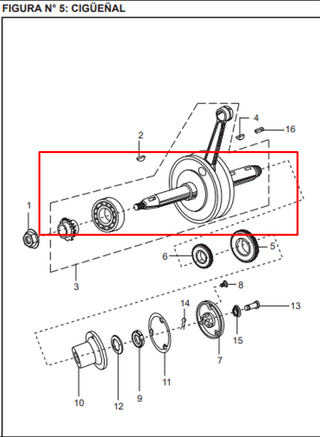 Ciguenal Bajaj Boxer Ct-S1D Original - Genuine parts - Mundimotos