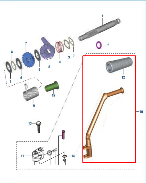 PEDAL CRANK BOXER TEC ORIGINAL - Mundimotos