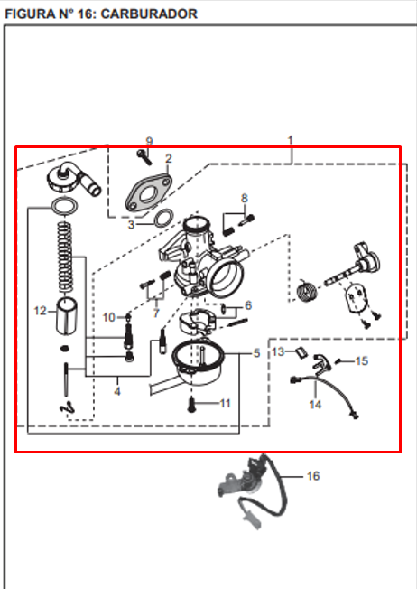 Carburador Bajaj Boxer Tec Original - Genuine parts - Mundimotos