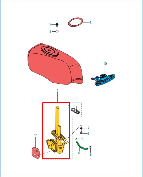 LLAVE GAS BOXER TEC ORIGINAL - Mundimotos