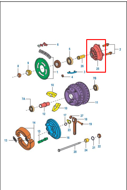 PORTA SPROKET BOXER TEC/PLATINO ORIGINAL - Mundimotos