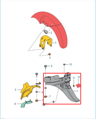 GUARDABARRO RR BOXER S1D ORIGINAL - Mundimotos