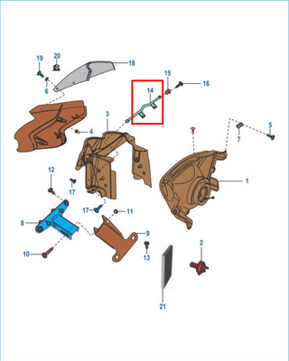 SOPORTE CARENAJE SUP.BOXER CT/S1D ORIGINAL - Mundimotos