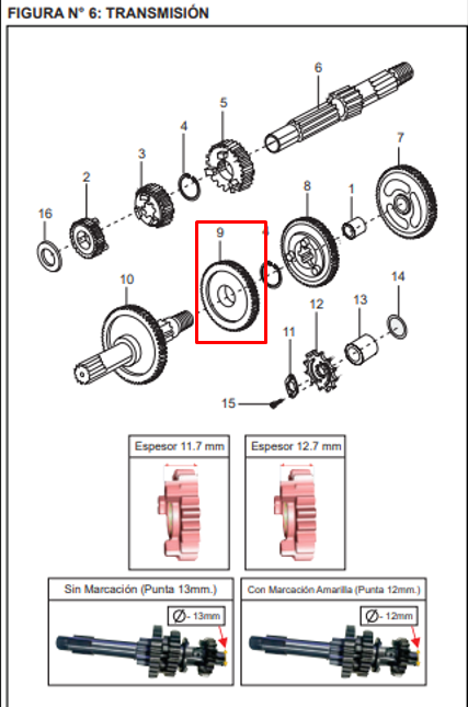 PINON ES 3RA 32T CT-100 TEC/PLATINON ORIGINAL - Mundimotos