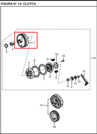 CAMPANA CLUTCH 73T*BOXER TEC/PLATINO ORIGINAL - Mundimotos