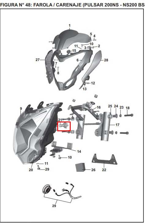 BOMBILLO 12V-60-55 200 NS/DK200/390 ORIGINAL - Mundimotos
