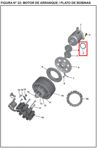 ORING MOTOR ARRAN PULSAR 135/DISC125S ORIGINAL - Mundimotos