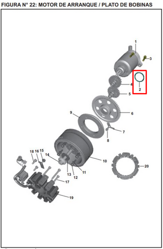ORING MOTOR ARRAN PULSAR 135/DISC125S ORIGINAL - Mundimotos
