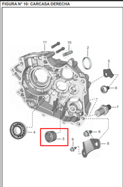 CANASTILLA HK12-18-12 ES XCD/PLATINO ORIGINAL - Mundimotos