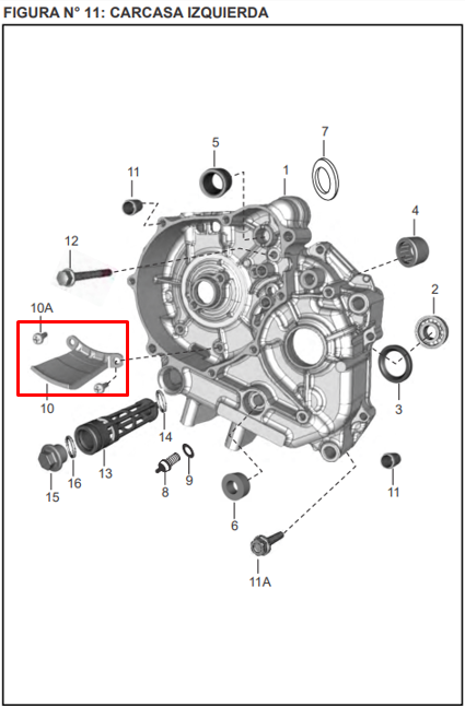 PLATINO CARCASA DISCOVER 100/125+ ORIGINAL - Mundimotos