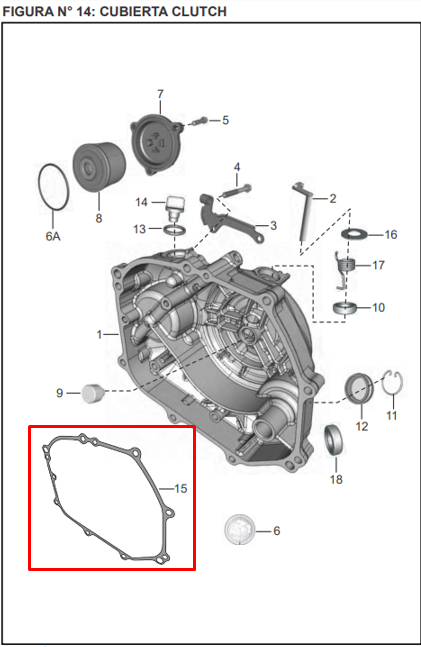 EMPAQUE CLUTCH PULSAR 135/XCD 125  ORIGINAL - Mundimotos
