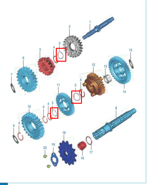 ARANDELA CAJA BM100/150 ORIGINAL - Mundimotos