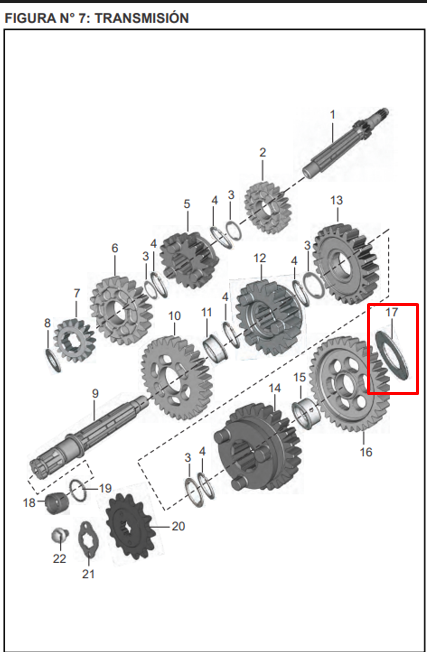 ARANDELA CAJA DISCOVER 100/BM100/150 ORIGINAL - Mundimotos
