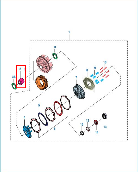 BUJE 17X23X34 CJ BM100/150/DISCOVER 100 ORIGINAL - Mundimotos