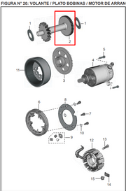 PINON BENDIX DISCOVER 100/125FD/PULSAR 135 ORIGINAL - Mundimotos