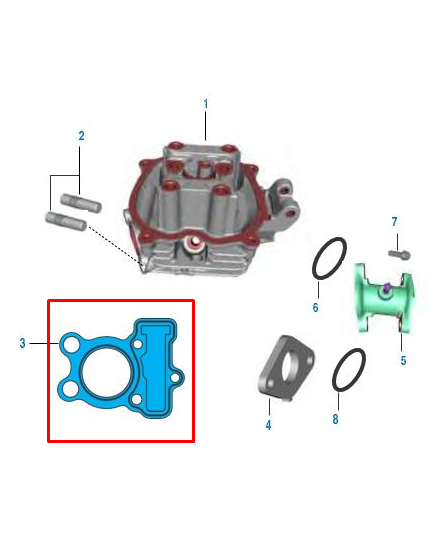 EMPAQUE CULATA DISCOVER 100 ORIGINAL - Mundimotos