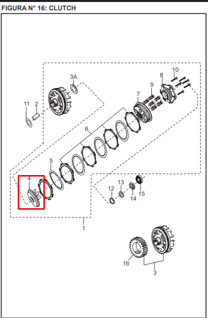 PORTA RESORTE CLUTCH DISCOVER 100/ ORIGINAL - Mundimotos