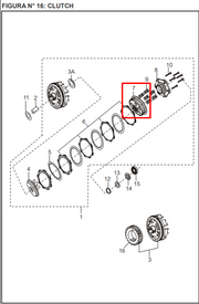 CORONA INT CLUTCH DISCOVER 100-125FD ORIGINAL - Mundimotos