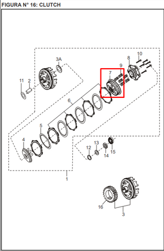 CORONA INT CLUTCH DISCOVER 100-125FD ORIGINAL - Mundimotos