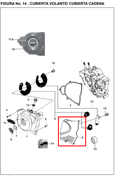 TAPA PINON SAL PULSAR 200/UG/220 ORIGINAL - Mundimotos