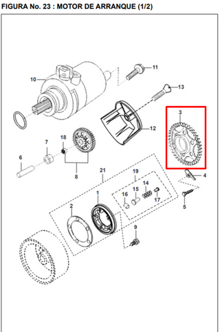PINON ARRANQUE 55T PULSARUG ORIGINAL - Mundimotos