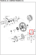 BUJE 15X28X18 RR/LH PULSAR 180 DTS ORIGINAL - Mundimotos