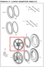 Cargar imagen en el visor de galería, RIN FR PULSAR BLACK ORIGINAL - Mundimotos