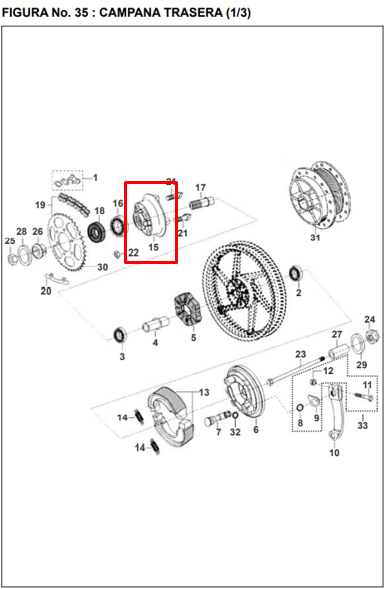 PORTA SPROKET 4H PULSAR/DISCOVER ORIGINAL - Mundimotos