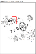 PORTA SPROKET 4H PULSAR/DISCOVER ORIGINAL - Mundimotos