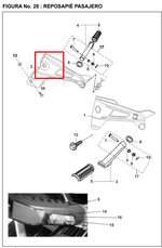 Cargar imagen en el visor de galería, SOPORTE POSAPIE RH PULSAR 180UG-R GRIS ORIGINAL - Mundimotos